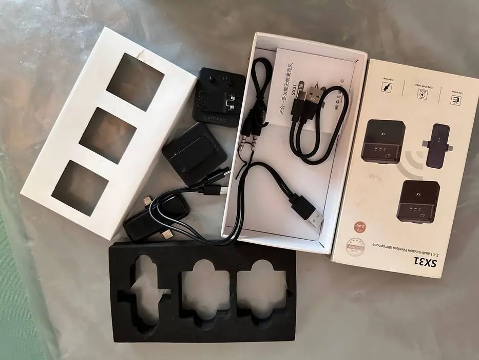 Wireless Microphone SX31 — 2 talik simsiz mikrofon (iPhone va Type-C)