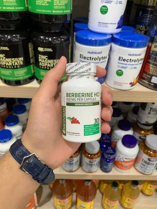 Bronson Berberine HCl (500 mg, 30 vegetarian capsules)