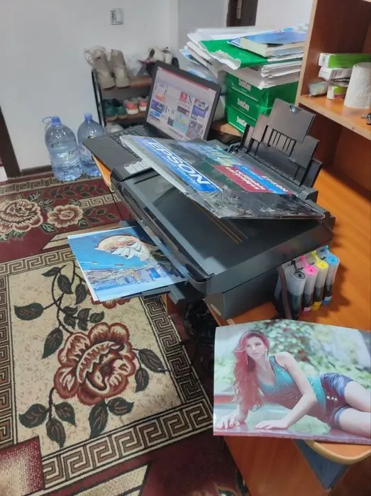 Epson 7300 rangli kopiya skanerli printer aybi yoq xarajat yoq idialni