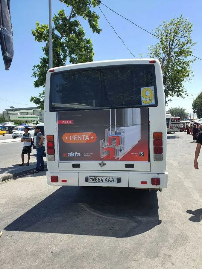 Avtobuslarda reklama xizmati.Рекламаное услуги на Автобус.