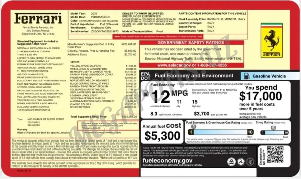 2025 Ferrari Purosangue