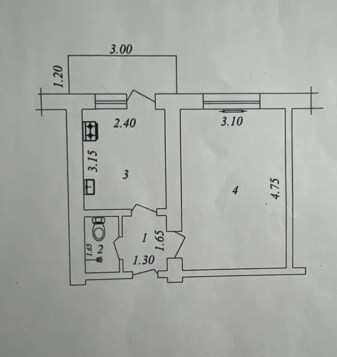 1/3/5 Микрорайон Ташгрес Сампи Корзинка Балкон 1.5×3. Не торец. S=28м²