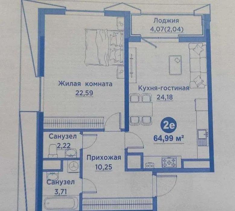 2-х комнатная в ЖК «Regnum Plaza» ID: 6420