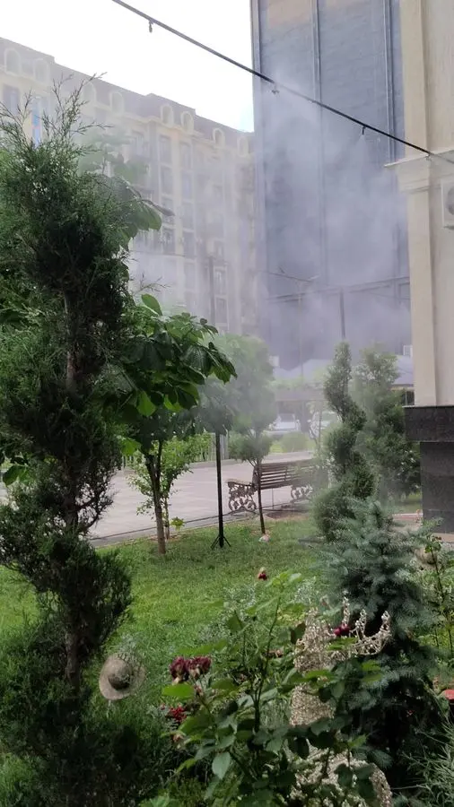 Mikroklimat va quyoshdan saqlovchi setka ustanovka